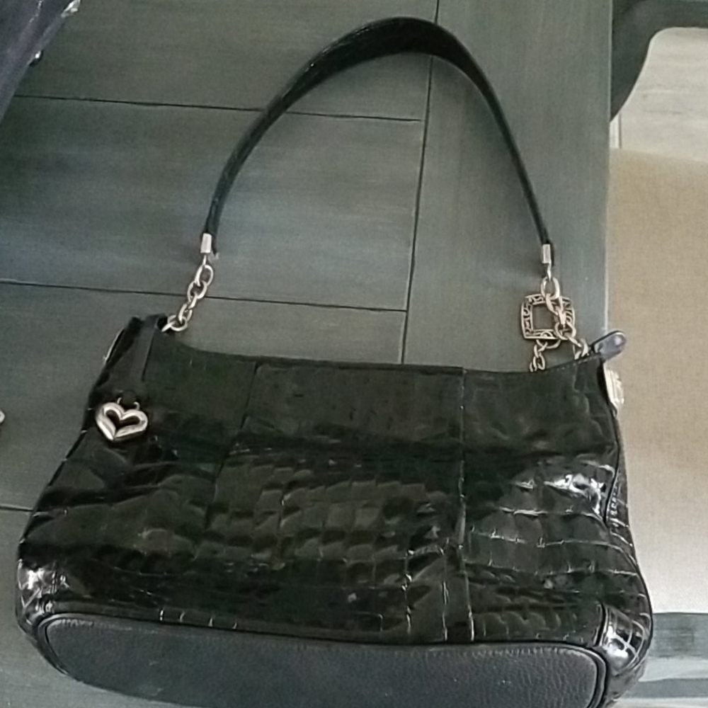 Brighten patent leather bag